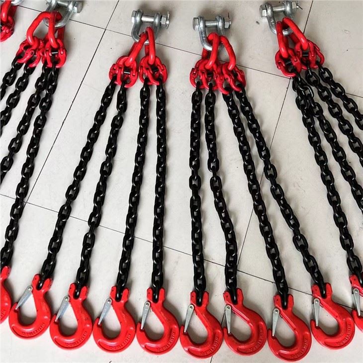 G80 One/Two/Three/Four Legs Lifting Chain Sling With Clevis Hook
