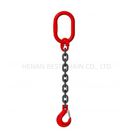 Lifting And Lashing Chain Sling With Master Link And Clevis Hook